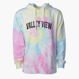Valley View Middle School Varsity Arch Premium Tie-Dye Hoodie