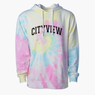 Cityview Performing Arts Magnet School Varsity Arch Premium Tie-Dye Hoodie