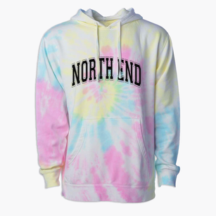 North End Elementary School Varsity Arch Premium Tie-Dye Hoodie