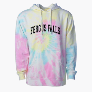Fergus Falls High School Varsity Arch Premium Tie-Dye Hoodie