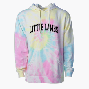 Little Lambs Preschool Varsity Arch Premium Tie-Dye Hoodie