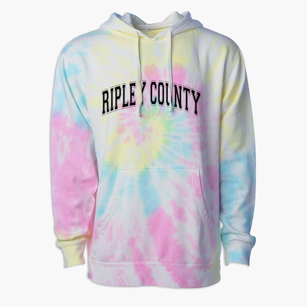 Ripley County R4 School Varsity Arch Premium Tie-Dye Hoodie