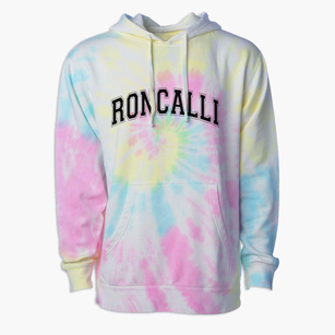 Roncalli Catholic High School Varsity Arch Premium Tie-Dye Hoodie