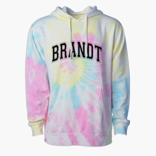 Brandt Elementary School Varsity Arch Premium Tie-Dye Hoodie
