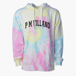 P M Villano Elementary School Varsity Arch Premium Tie-Dye Hoodie