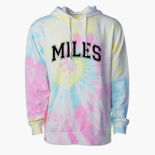 Miles Middle School Varsity Arch Premium Tie-Dye Hoodie