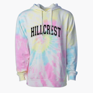 Hillcrest Elementary School Varsity Arch Premium Tie-Dye Hoodie
