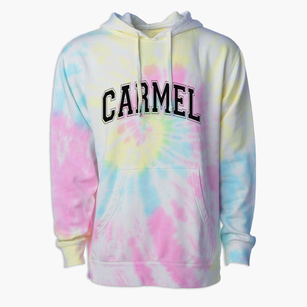 Carmel Middle School Varsity Arch Premium Tie-Dye Hoodie