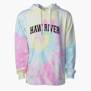 Haw River Elementary School Varsity Arch Premium Tie-Dye Hoodie