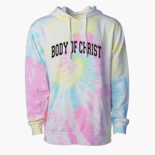 Body Of Christ Christian Academy Varsity Arch Premium Tie-Dye Hoodie