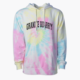 Granite Quarry Elementary School Varsity Arch Premium Tie-Dye Hoodie