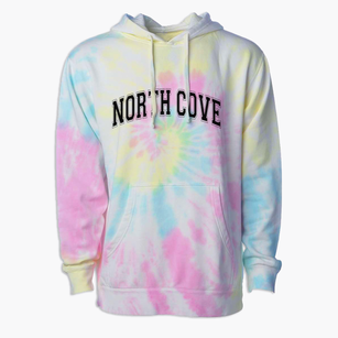 North Cove Elementary School Varsity Arch Premium Tie-Dye Hoodie