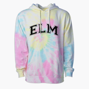 Elm Middle School Varsity Arch Premium Tie-Dye Hoodie