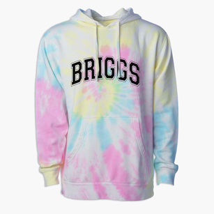 Briggs High School Varsity Arch Premium Tie-Dye Hoodie