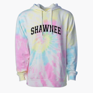 Shawnee High School Varsity Arch Premium Tie-Dye Hoodie
