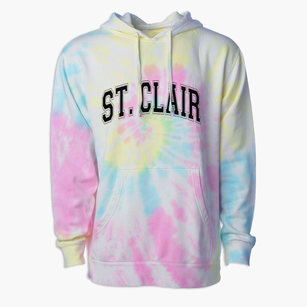 Saint Clair Elementary School Varsity Arch Premium Tie-Dye Hoodie