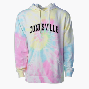 Conesville Elementary School Varsity Arch Premium Tie-Dye Hoodie