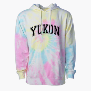 Yukon High School Varsity Arch Premium Tie-Dye Hoodie
