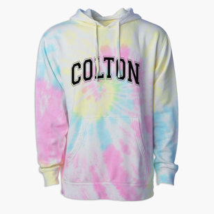 Colton Elementary School Varsity Arch Premium Tie-Dye Hoodie