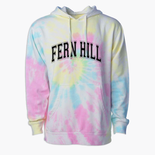 Fern Hill Elementary School Varsity Arch Premium Tie-Dye Hoodie