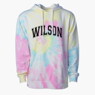 Wilson Elementary School Varsity Arch Premium Tie-Dye Hoodie
