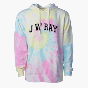J W Ray Learning Center Varsity Arch Premium Tie-Dye Hoodie