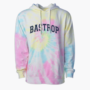 Bastrop High School Varsity Arch Premium Tie-Dye Hoodie