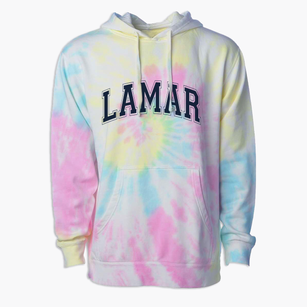 Lamar Middle School Varsity Arch Premium Tie-Dye Hoodie