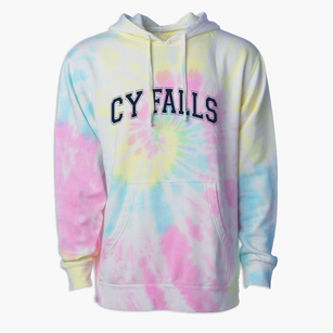 Cypress Falls High School Varsity Arch Premium Tie-Dye Hoodie