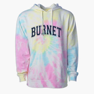 Burnet Elementary School Varsity Arch Premium Tie-Dye Hoodie