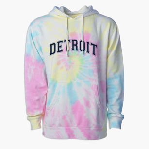 Detroit Elementary School Varsity Arch Premium Tie-Dye Hoodie