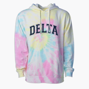 Delta High School Varsity Arch Premium Tie-Dye Hoodie