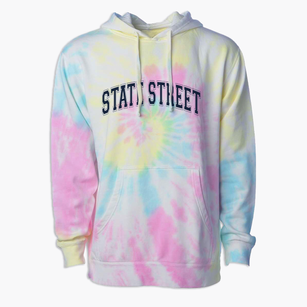 State Street Elementary School Varsity Arch Premium Tie-Dye Hoodie