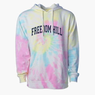 Freedom Hill Elementary School Varsity Arch Premium Tie-Dye Hoodie