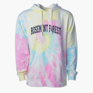Rosemont Forest Elementary School Varsity Arch Premium Tie-Dye Hoodie