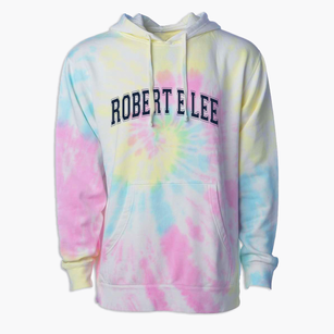 Robert E Lee Elementary School Varsity Arch Premium Tie-Dye Hoodie