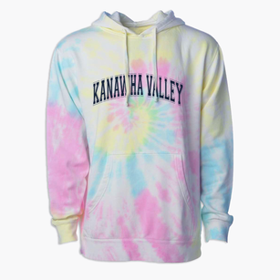 Kanawha Valley Varsity Arch Premium Tie-Dye Hoodie