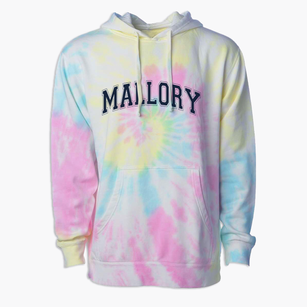Mallory Elementary School Varsity Arch Premium Tie-Dye Hoodie