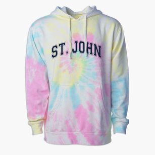 St John The Baptist Varsity Arch Premium Tie-Dye Hoodie
