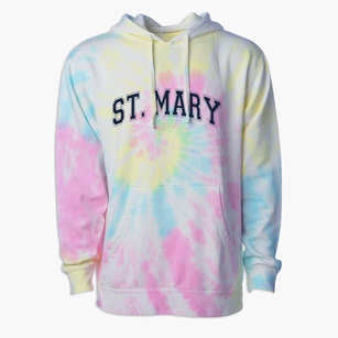 St Mary Parish Varsity Arch Premium Tie-Dye Hoodie