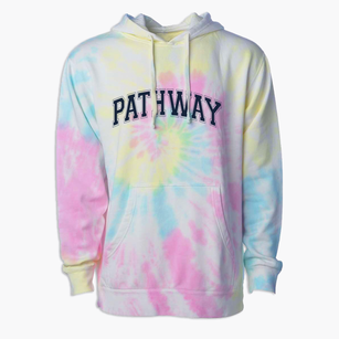 Pathway Christian School Varsity Arch Premium Tie-Dye Hoodie