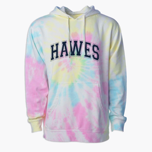 Hawes Elementary School Varsity Arch Premium Tie-Dye Hoodie