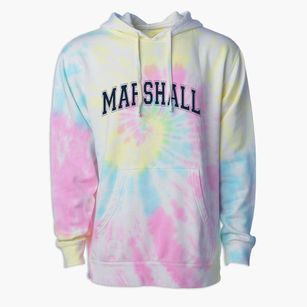 Marshall High School Varsity Arch Premium Tie-Dye Hoodie