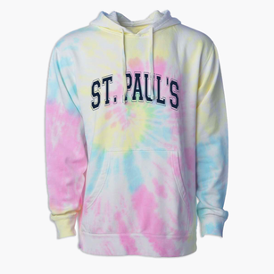 Saint Paul's Elementary School Varsity Arch Premium Tie-Dye Hoodie