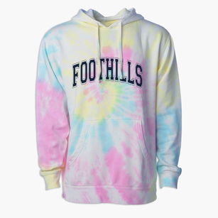 Foothills Elementary School Varsity Arch Premium Tie-Dye Hoodie