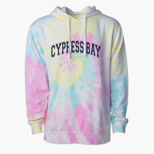 Cypress Bay High School Varsity Arch Premium Tie-Dye Hoodie
