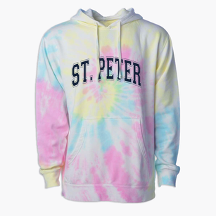 Saint Peter Claver School Varsity Arch Premium Tie-Dye Hoodie