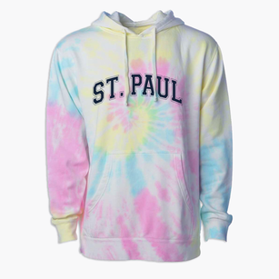 Saint Paul Lutheran School Varsity Arch Premium Tie-Dye Hoodie