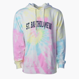 Saint Bartholomew Catholic School Varsity Arch Premium Tie-Dye Hoodie