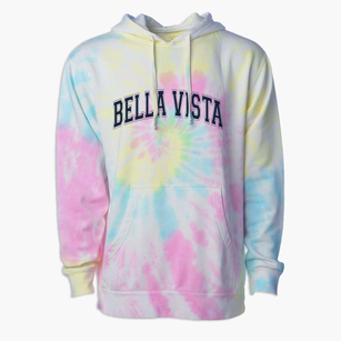 Bella Vista Elementary School Varsity Arch Premium Tie-Dye Hoodie